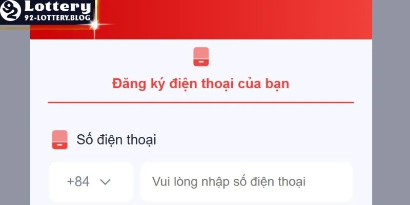 Cách đăng ký 92lottery cho người chơi mới